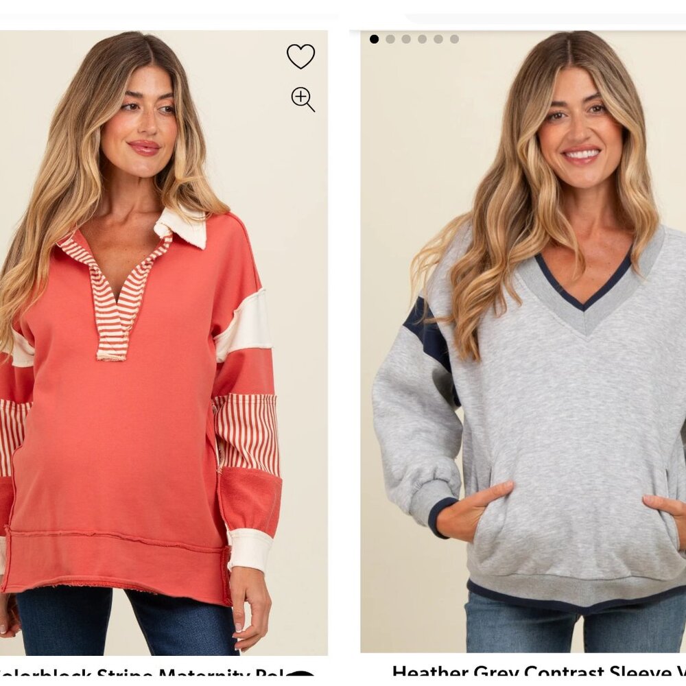 TWO pinkblush maternity tops